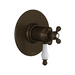 Rohl RTAC45W1OPTCB Tuscan Brass Thermostatic / Volume Control Trim