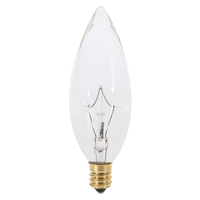  Cand Torpedo Incandescent Light Bulb - Clear