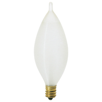  Cand Turn Tip Incandescent Light Bulb - Spun White