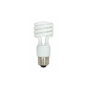 SS7221 Med Mini Spiral CFL Compact Fluorescent Light Bulb - White