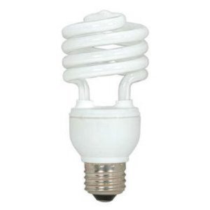 SS7225 Med Mini Spiral CFL Compact Fluorescent Light Bulb - White