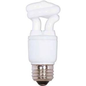 SS7261 Med Mini Spiral CFL Compact Fluorescent Light Bulb - White