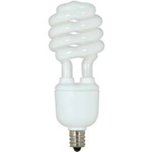 SS7365 Cand Mini Spiral CFL Compact Fluorescent Light Bulb - White