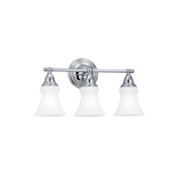  Sagemore 3 Bulb Bathroom Lighting - Chrome