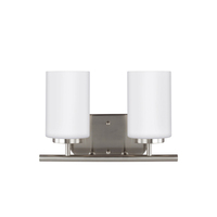  Oslo 2 Bulb Bathroom Lighting - Brushed Nickel