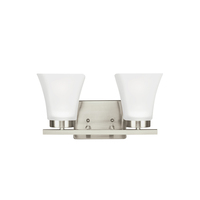  Bayfield 2 Bulb Bathroom Lighting - Brushed Nickel