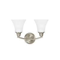 Bathroom Lighting (2 Bulbs) 15-1/2" Width Bathroom Lighting (2 Bulbs) 15-1/2" Width