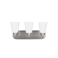  Kerrville 3 Bulb Bathroom Lighting - Brushed Nickel