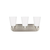 Kerrville 3 Bulb Bathroom Lighting - Brushed Nickel