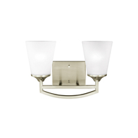  Hanford 2 Bulb Bathroom Lighting - Brushed Nickel
