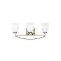  Hanford 3 Bulb Bathroom Lighting - Brushed Nickel