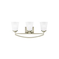  Hanford 3 Bulb Bathroom Lighting - Brushed Nickel