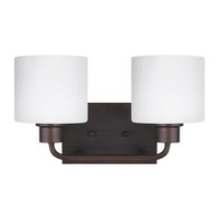  Canfield 2 Bulb Bathroom Lighting - Bronze