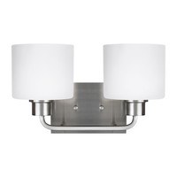  Canfield 2 Bulb Bathroom Lighting - Brushed Nickel