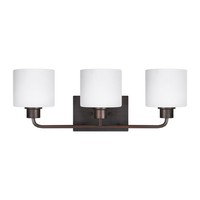  Canfield 3 Bulb Bathroom Lighting - Bronze