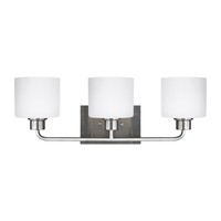  Canfield 3 Bulb Bathroom Lighting - Brushed Nickel