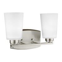  Franport 2 Bulb Bathroom Lighting - Brushed Nickel