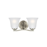  Emmons 2 Bulb Bathroom Lighting - Brushed Nickel
