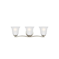  Emmons 3 Bulb Bathroom Lighting - Brushed Nickel