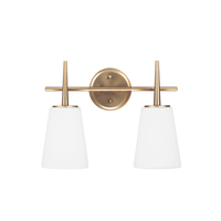 Driscoll 2 Bulb Bathroom Lighting - Satin Brass