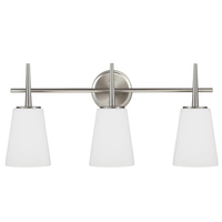  Driscoll 3 Bulb Bathroom Lighting - Brushed Nickel