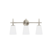  Driscoll 3 Bulb Bathroom Lighting - Brushed Nickel