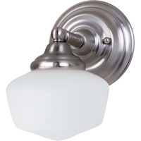  Academy 1 Bulb Wall Sconce - Brushed Nickel