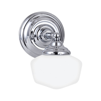 Academy 1 Bulb Wall Sconce - Chrome