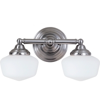  Academy 2 Bulb Bathroom Lighting - Brushed Nickel