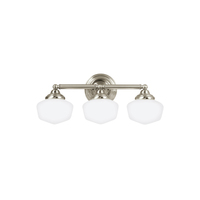  Academy 3 Bulb Bathroom Lighting - Brushed Nickel