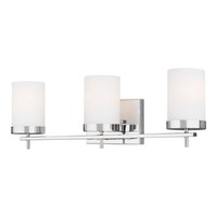  Zire 3 Bulb Bathroom Lighting - Chrome