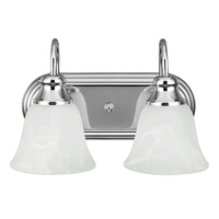  Windgate 2 Bulb Bathroom Lighting - Chrome