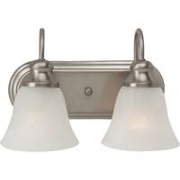  Windgate 2 Bulb Bathroom Lighting - Brushed Nickel