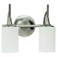  Stirling 2 Bulb Bathroom Lighting - Brushed Nickel