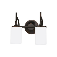  Stirling 2 Bulb Bathroom Lighting - Burnt Sienna