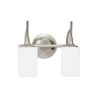  Stirling 2 Bulb Bathroom Lighting - Brushed Nickel