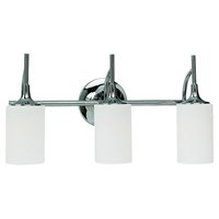  Stirling 3 Bulb Bathroom Lighting - Chrome