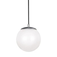  Hanging Globe Mini-Pendant Pendant Light - Satin Aluminum