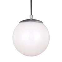  Hanging Globe Down Light Pendant Light - Satin Aluminum