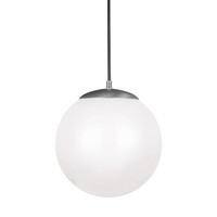  Hanging Globe Down Light Pendant Light - Satin Aluminum