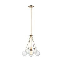  Bronzeville Multi Light Pendant Light - Satin Brass