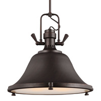  Stone Street Down Light Pendant Light - Burnt Sienna