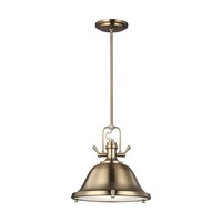  Stone Street Down Light Pendant Light - Satin Brass
