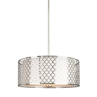  Jourdanton Drum Pendant Pendant Light - Brushed Nickel