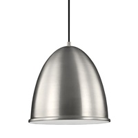  Hudson Street Down Light Pendant Light - Satin Aluminum