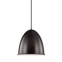  Hudson Street Down Light Pendant Light - Bronze