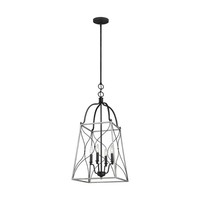  Carra Entrance / Foyer Pendant Light - White Wash / Weathered Zinc