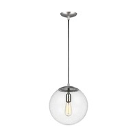  Hanging Globe Down Light Pendant Light - Satin Aluminum