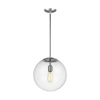  Hanging Globe Down Light Pendant Light - Satin Aluminum