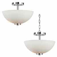  Oslo Semi Flush Mount Ceiling Light - Chrome